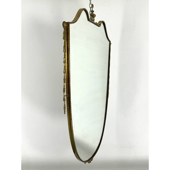 Image 1 of Miroir vintage en laiton, Italie 1950