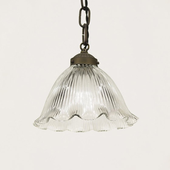 Image 1 of Lampe pendante ancienne en holophane