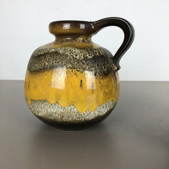 Image 1 of Paire de vases vintage en céramique de lave par Scheurich, Allemagne 1970