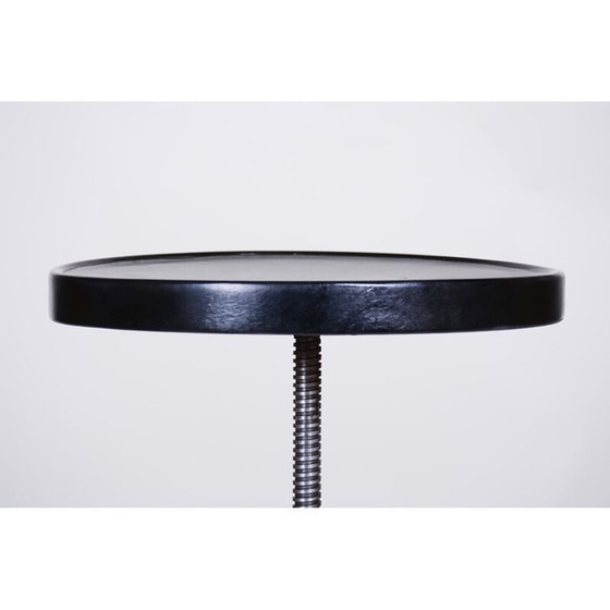 Image 1 of Tabouret de piano vintage en bois et acier, années 1930