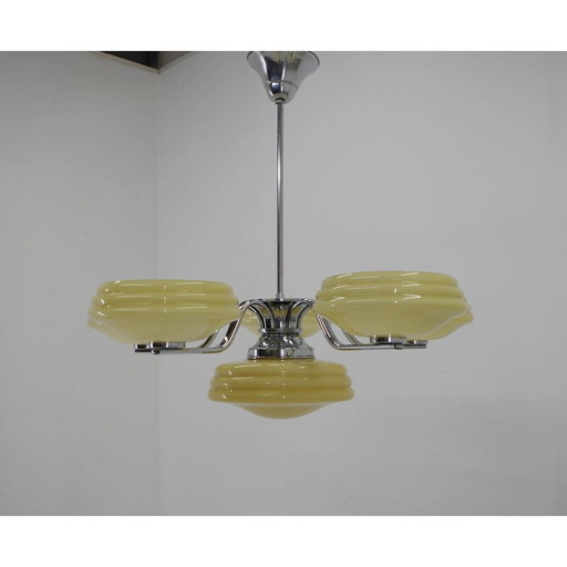 Lustre Vintage Art Déco, Tchécoslovaquie 1940