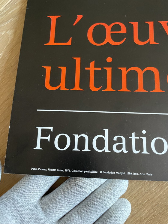 Image 1 of Pablo Picasso (1881-1973), Femme Assise, 1971, Copyright Fondation Maeght, 1989, Imp.Arte, Paris, Imprimé en France