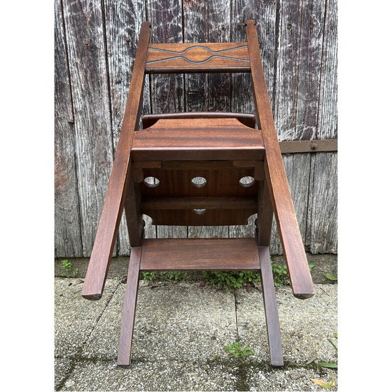 Image 1 of Commode vintage marine scriban en bois d'acacia et laiton, 1950