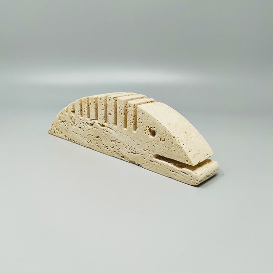 Image 1 of 1970S Original Big Travertine Fish Sculpture By Enzo Mari For F.Lli Mannelli