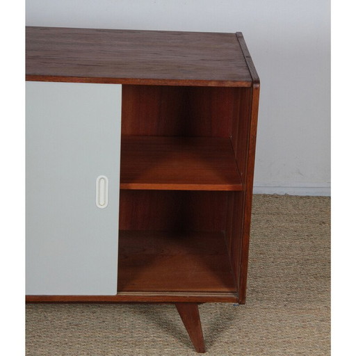 Commode vintage jaune et blanche modèle U-452 par Jiri Jiroutek, 1960