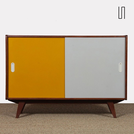 Image 1 of Commode vintage jaune et blanche modèle U-452 par Jiri Jiroutek, 1960