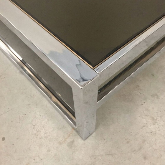 Image 1 of Table basse vintage en chrome lourd par Belgo Chrome De Wulf, Belgique