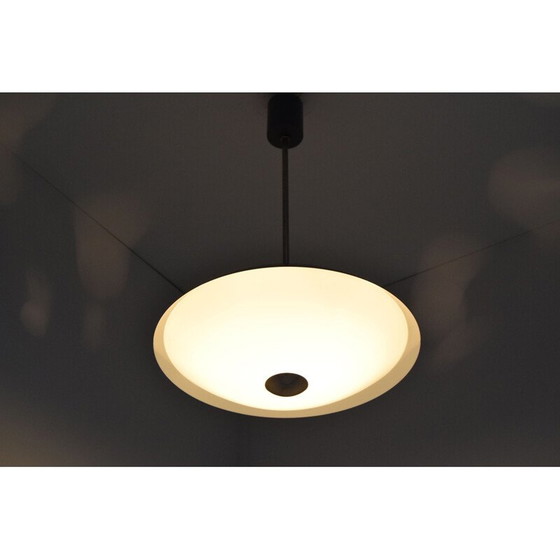 Image 1 of Lampe suspendue vintage en verre et métal UFO par Napako, Tchécoslovaquie 1970