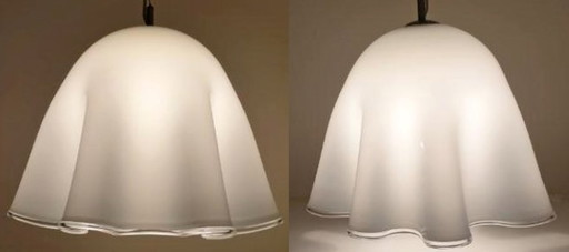 Grandes lampes pendantes Murano "Fazzoletto" d'époque