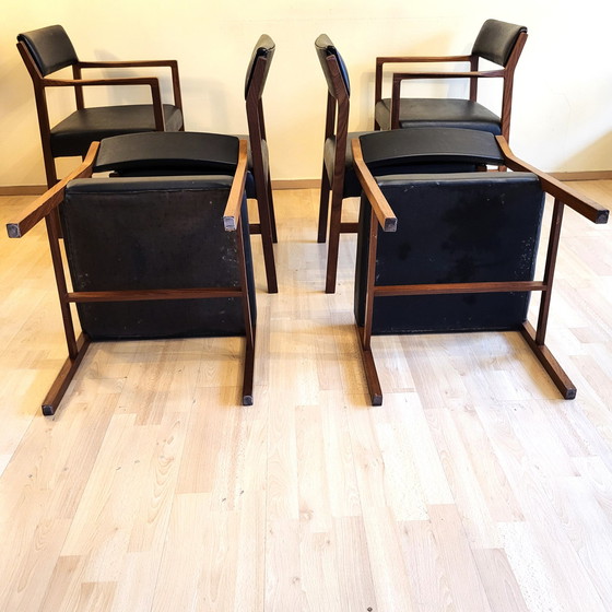 Image 1 of 4 Chaises & 2 Fauteuils Design Alfred Cox Pour R.Foster England 1970S'