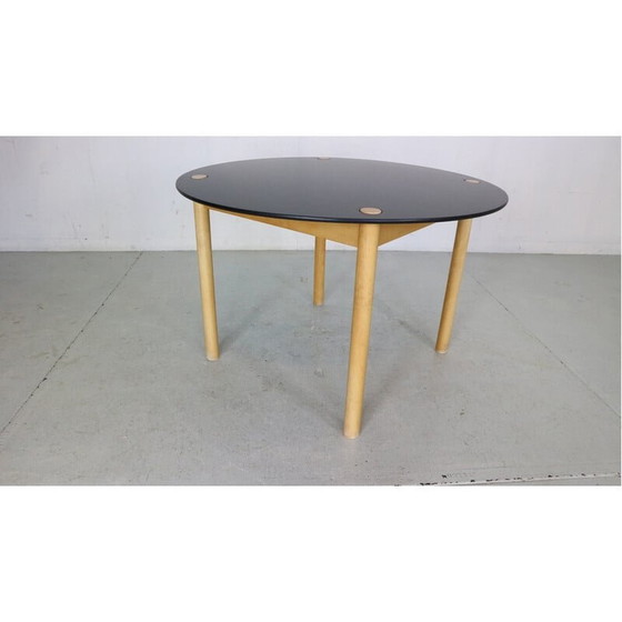 Image 1 of Table de salle à manger ronde en bois de chêne par Børge Mogensen pour Fdb Møbler, Danemark 1950