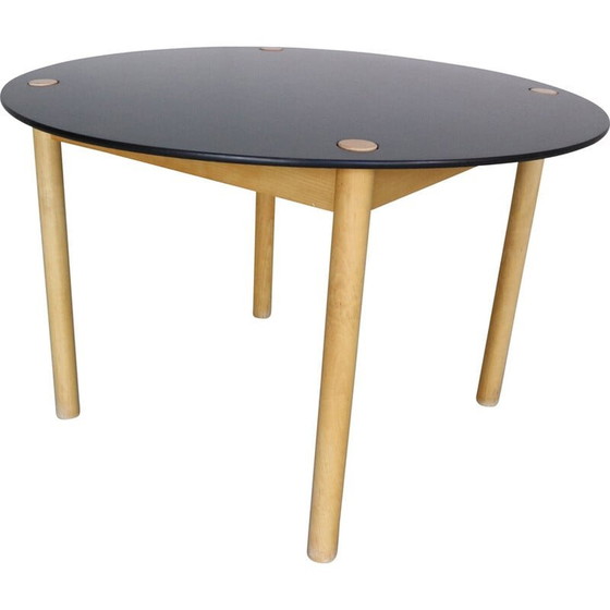 Image 1 of Table de salle à manger ronde en bois de chêne par Børge Mogensen pour Fdb Møbler, Danemark 1950