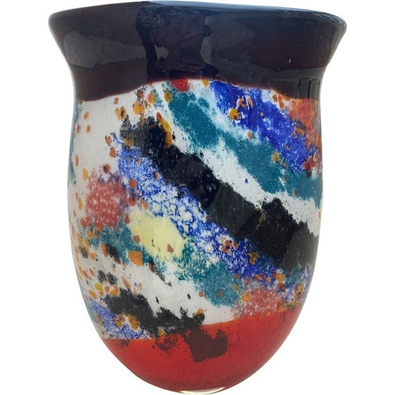 Image 1 of Vase vintage en verre de Murano, 2000