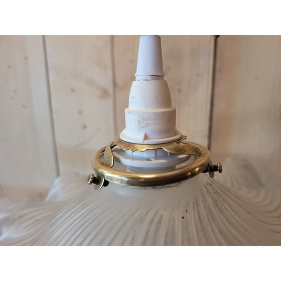 Image 1 of Lampe suspendue vintage "rise and fall" en verre pressé