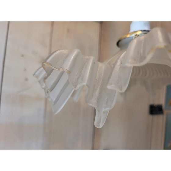 Image 1 of Lampe suspendue vintage "rise and fall" en verre pressé