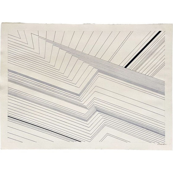 Image 1 of Composition géométrique vintage de Geneviève Claisse, 1970