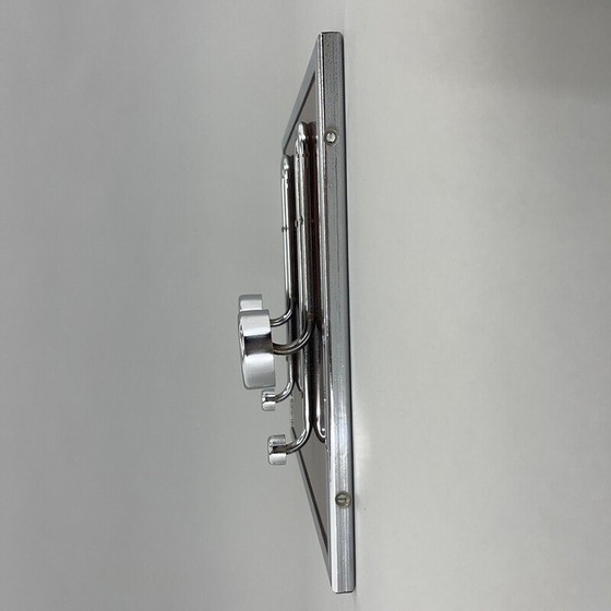 Image 1 of Porte-manteau vintage en bois et chrome, Italie 1970