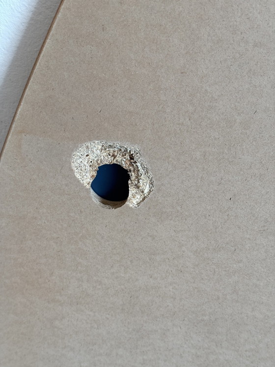 Image 1 of Miroir en teck demi-ovale Vintage Midcentury