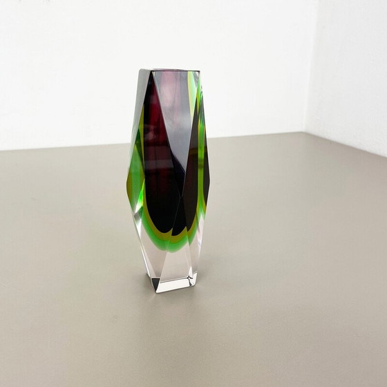 Image 1 of Vase Sommerso vintage en verre de Murano par Flavio Poli, Italie, années 1970