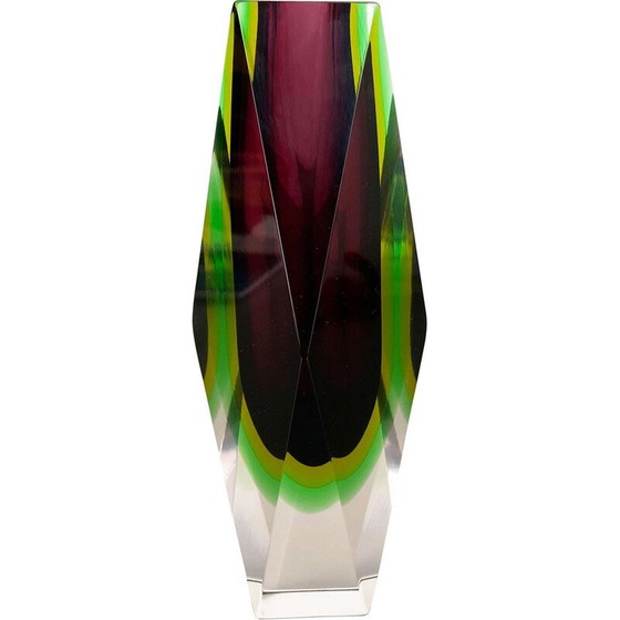 Image 1 of Vase Sommerso vintage en verre de Murano par Flavio Poli, Italie, années 1970