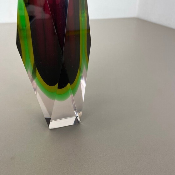 Image 1 of Vase Sommerso vintage en verre de Murano par Flavio Poli, Italie, années 1970