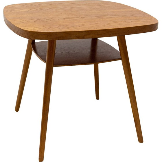 Image 1 of Table basse vintage en bois de hêtre, Tchécoslovaquie années 1960