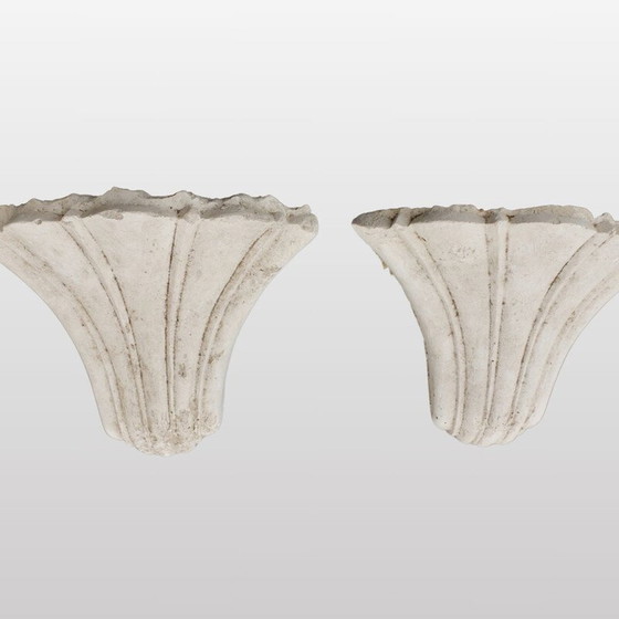 Image 1 of Paires d'appliques vintage en forme de coquillage, France 1980