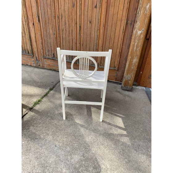 Image 1 of Chaise Art Déco vintage peinte en blanc, années 1930