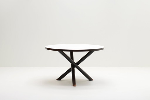 Table de salle à manger en platane par Gerard Geytenbeek pour Zwijnenburg Furniture, Pays-Bas 60S.