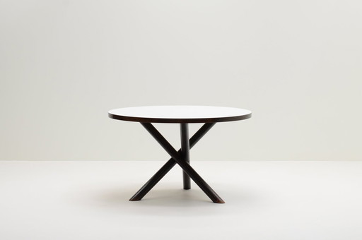 Table de salle à manger en platane par Gerard Geytenbeek pour Zwijnenburg Furniture, Pays-Bas 60S.