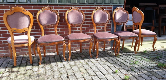 Image 1 of 6x Chaises de salle à manger baroques