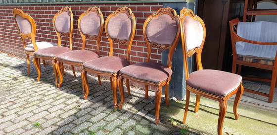 Image 1 of 6x Chaises de salle à manger baroques