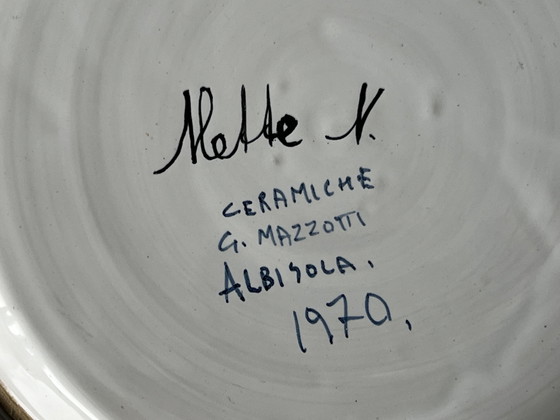 Image 1 of Giuseppe Mazzotti, Albisola, assiette peinte et signée de 1970