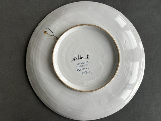 Image 1 of Giuseppe Mazzotti, Albisola, assiette peinte et signée de 1970
