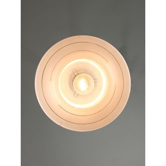 Image 1 of Lampe suspendue vintage en laiton et verre, Italie