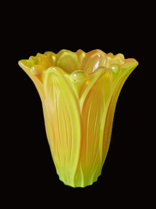 Walther Glass - Grand vase en forme de fleur