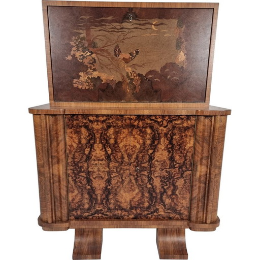 Meuble de bar vintage Art déco, 1940