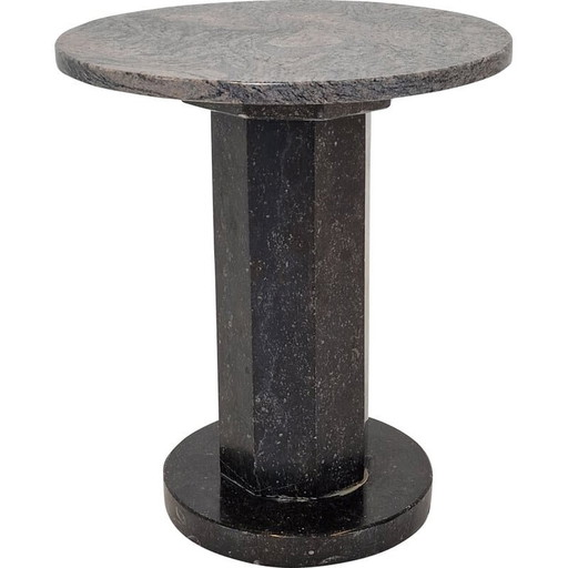 Table d'appoint vintage italienne en granit, années 1980