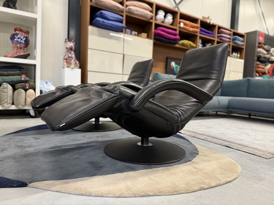 Image 1 of 2 fauteuils de relaxation Jori en cuir noir Mono Move