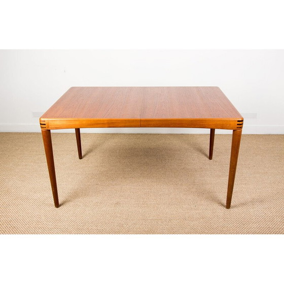 Image 1 of Table de salle à manger extensible en teck par Henry Walter Klein pour Bramin, Danemark 1960