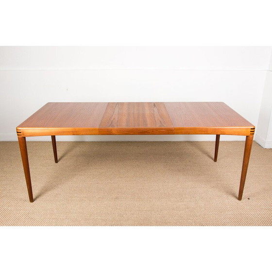 Image 1 of Table de salle à manger extensible en teck par Henry Walter Klein pour Bramin, Danemark 1960