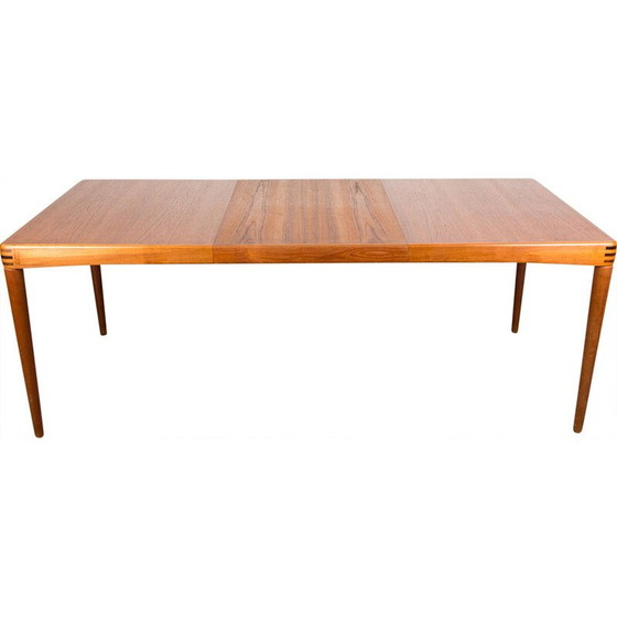 Image 1 of Table de salle à manger extensible en teck par Henry Walter Klein pour Bramin, Danemark 1960