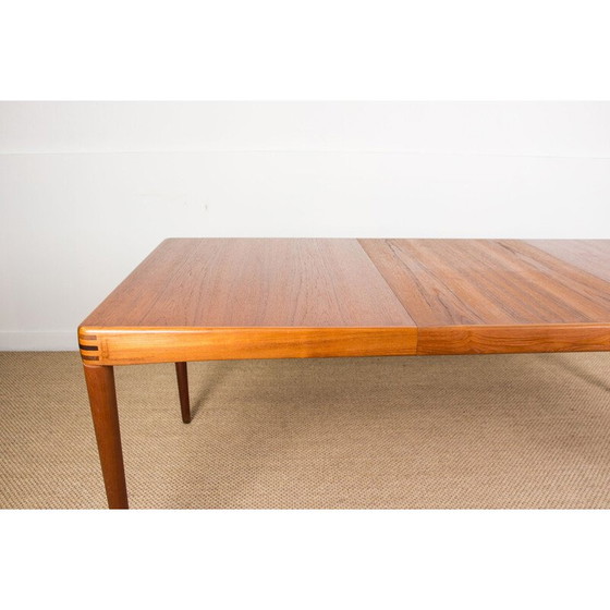 Image 1 of Table de salle à manger extensible en teck par Henry Walter Klein pour Bramin, Danemark 1960