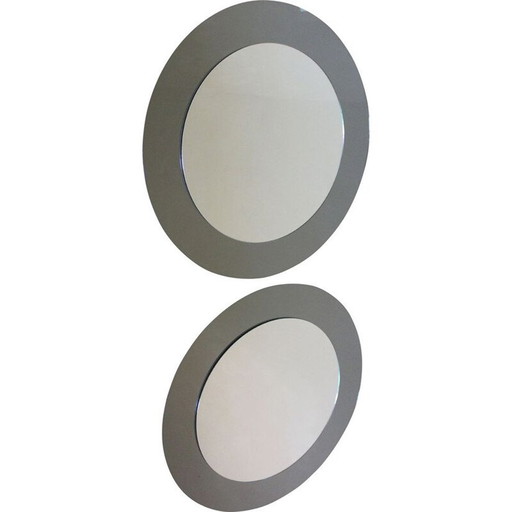 Paire de miroirs ronds en verre vintage minetti meubles et décoration, Italie