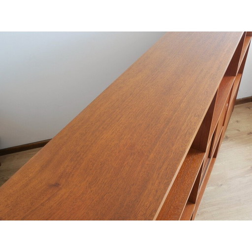 Bibliothèque vintage en teck et acier, Danemark 1960