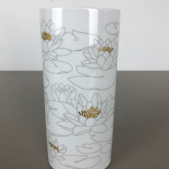 Image 1 of Grand vase vintage OP Art Vase Porcelaine by Rosenthal Studio Line German 1970s