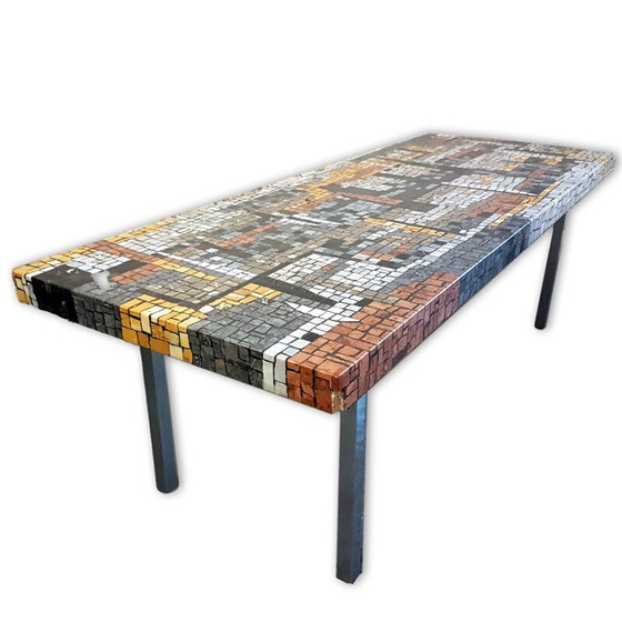 Image 1 of Table basse vintage en terrazzo, bois et acier, 1960