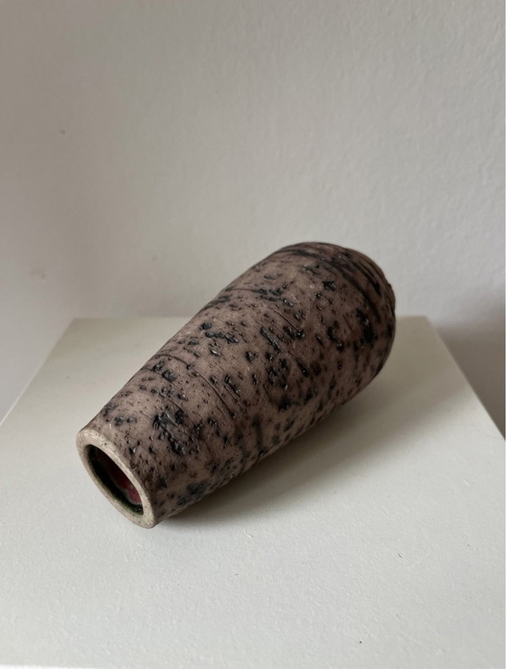 Image 1 of Vase vintage en céramique hollandaise structuré, fait à la main, 50S/60S