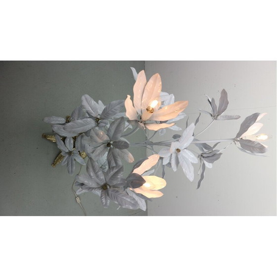 Image 1 of Lampadaire vintage à fleurs blanches de Hans Kögl