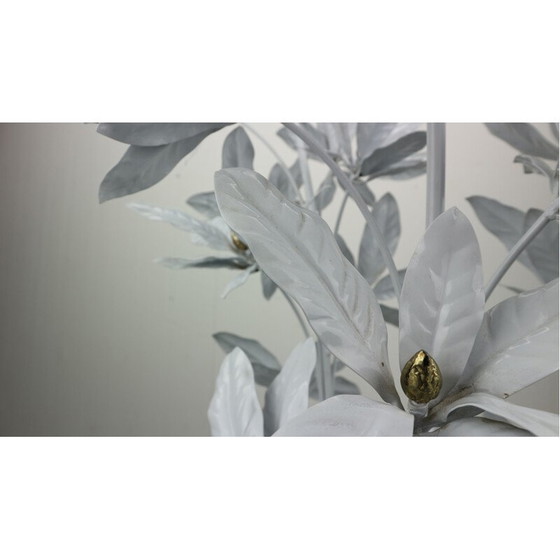 Image 1 of Lampadaire vintage à fleurs blanches de Hans Kögl